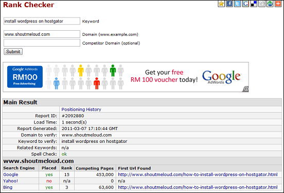 SEOCentro Rank Checker