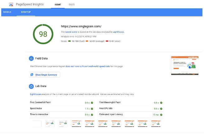 Google PageSpeed Insights