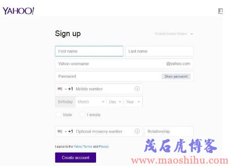 yahoo邮箱申请